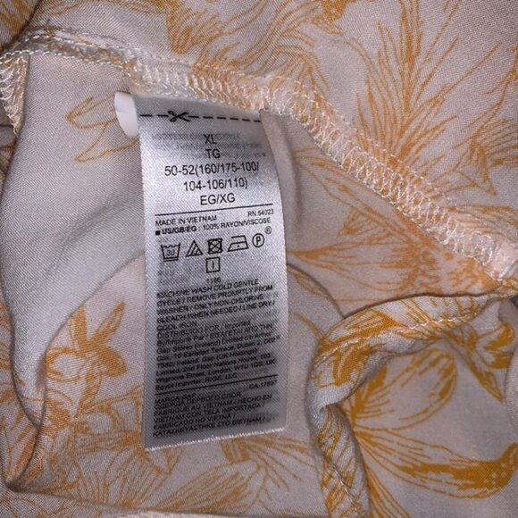 Gap Size XL Floral Boho V Neckline Long Sleeve Blouse - Picture 11 of 11